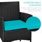 Best Choice Products 3-Piece Outdoor Wicker Conversation Patio Bistro Set, w/ 2 Chairs, Table